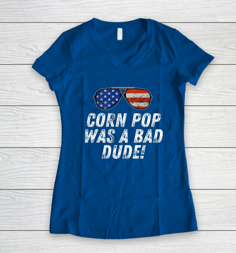Joe Biden Corn Pop Was A Bad Dude Women's V-Neck T-Shirt 7