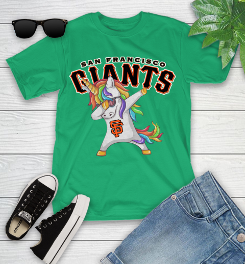 San Francisco Giants MLB Baseball Funny Unicorn Dabbing Sports Youth T Shirt
