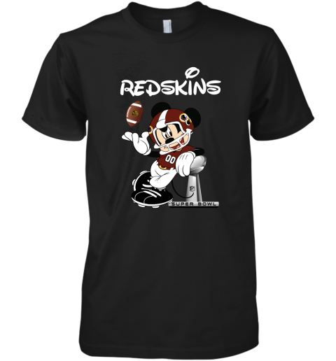 Mickey Redskins Taking The Super Bowl Trophy Football Premium Men's T-Shirt