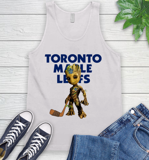 Toronto Maple Leafs NHL Hockey Groot Marvel Guardians Of The Galaxy Tank Top