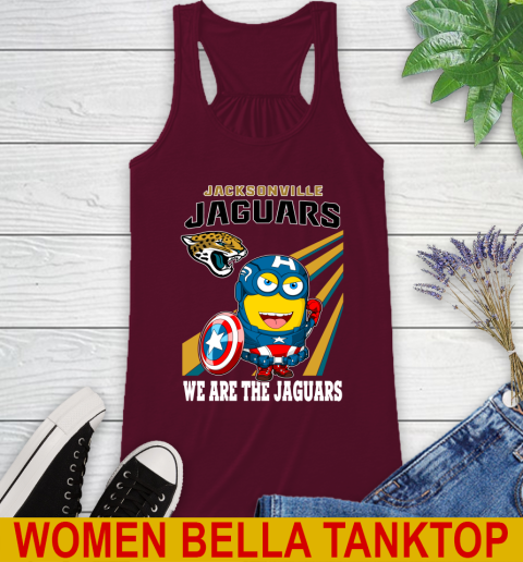 NFL Football Jacksonville Jaguars Captain America Marvel Avengers Minion Shirt Racerback Tank 2