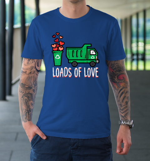 Kids Valentines Day Garbage Truck Loads Of Love T-Shirt 15