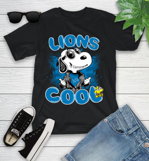 NFL Football Detroit Lions Cool Snoopy Shirt Youth T-Shirt