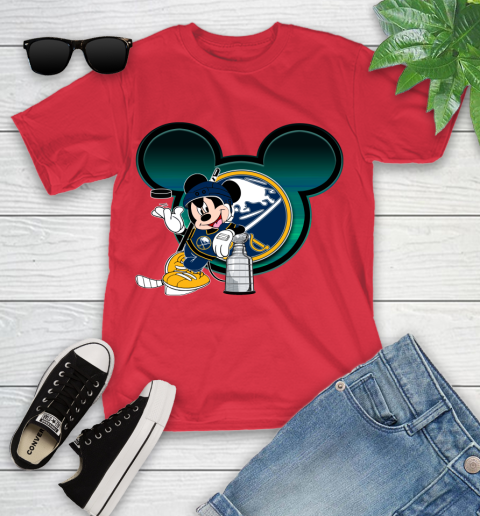 NHL Buffalo Sabres Stanley Cup Mickey Mouse Disney Hockey T Shirt Youth T-Shirt 10