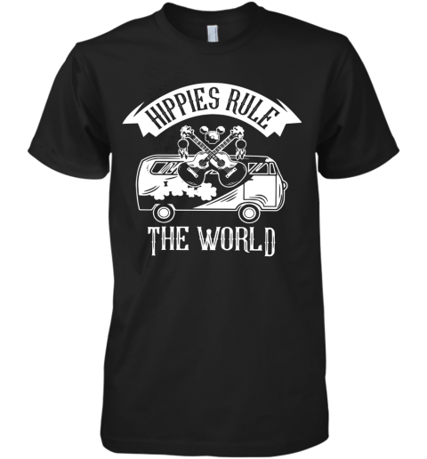 Car And Giutar Hippies Rule The World Premium Men's T-Shirt