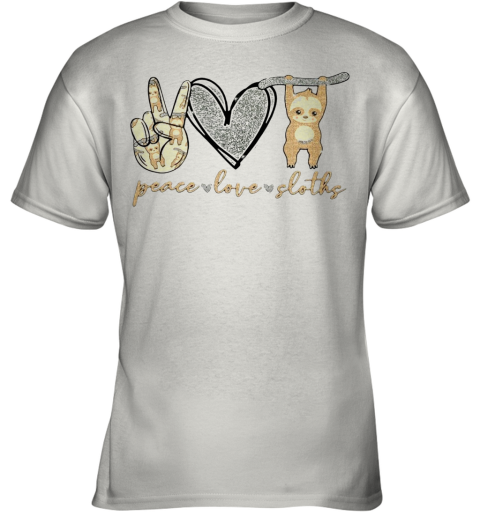 Peace Love Sloths Youth T-Shirt