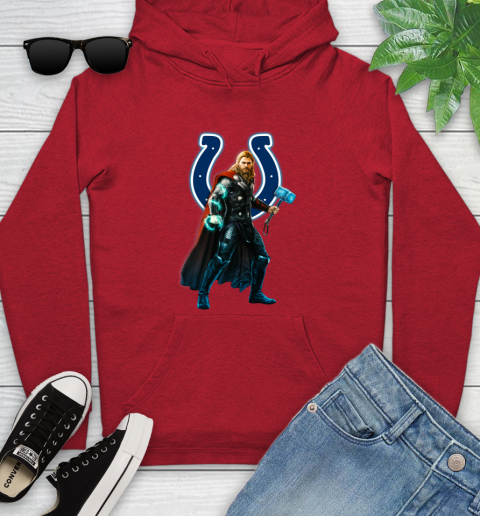 NFL Thor Avengers Endgame Football Indianapolis Colts Youth Hoodie 11