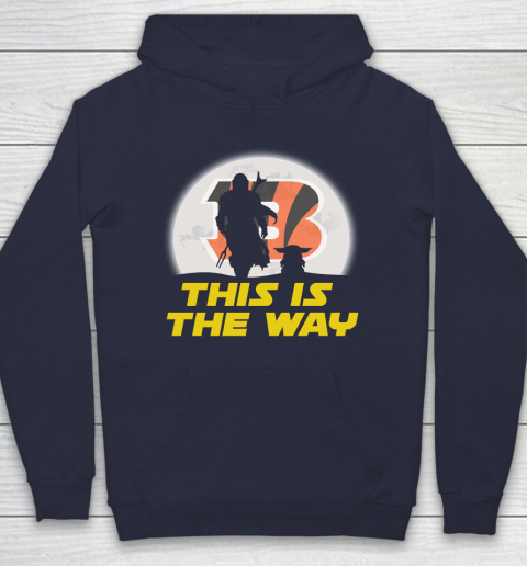 Cincinnati Bengals NFL Football Star Wars Yoda And Mandalorian This Is The Way Hoodie 2