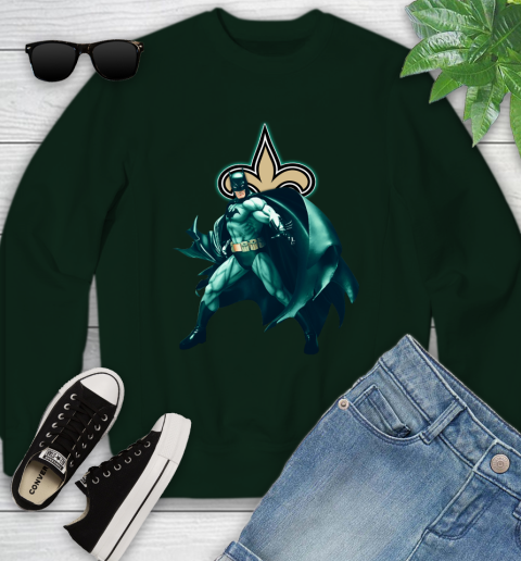 NFL Batman Football Sports New Orleans Saints Youth Sweatshirt 10