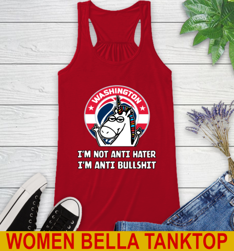 Washington Wizards NBA Basketball Unicorn I'm Not Anti Hater I'm Anti Bullshit Racerback Tank 6