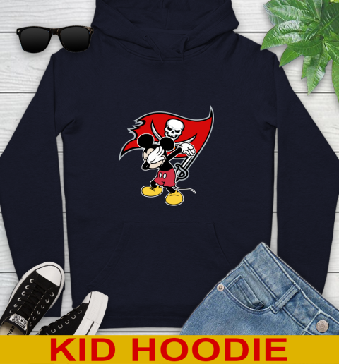 Tampa Bay Buccaneers NFL Football Dabbing Mickey Disney Sports Youth Hoodie 4