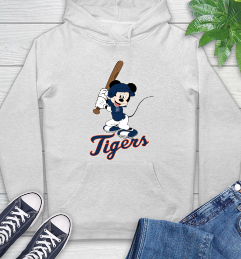 MLB Baseball Detroit Tigers Cheerful Mickey Mouse Shirt Hoodie 2