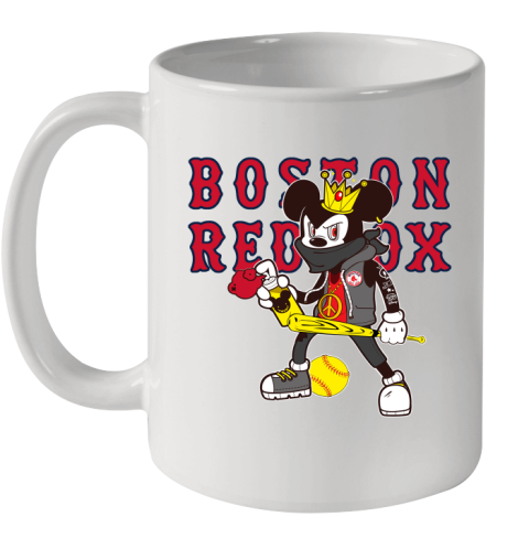 Boston Red Sox MLB Baseball Mickey Peace Sign Sports Ceramic Mug 11oz