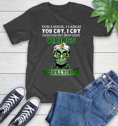 NFL Talk Shit About Minnesota Vikings I Kill You Achmed The Dead Terrorist Jeffrey Dunham Football T-Shirt