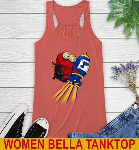 NHL Hockey St.Louis Blues Deadpool Minion Marvel Shirt Racerback Tank 3