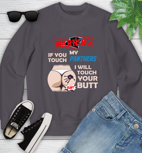 Buffalo Bills NFL Football Warning If You Touch My Team I Will Touch My Butt Youth Sweatshirt 5