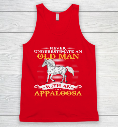Father gift shirt Mens Never Underestimate An Old Man With An Appaloosa Horse Funny T Shirt Tank Top 5