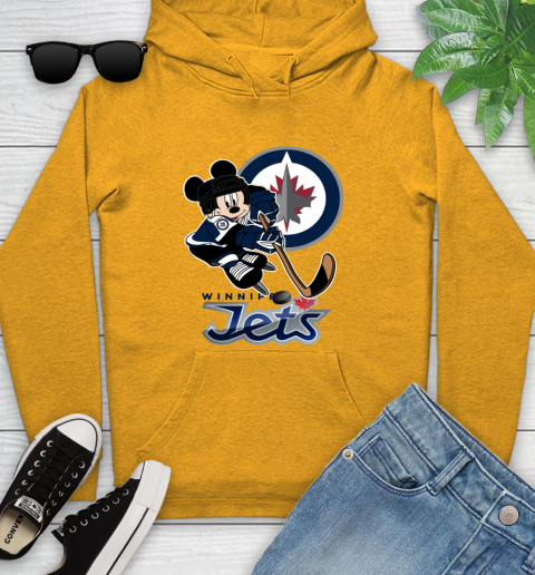 NHL Winnipeg Jets Mickey Mouse Disney Hockey T Shirt Youth Hoodie 3