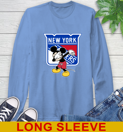 New York Rangers NHL Hockey Dabbing Mickey Disney Sports Long Sleeve T-Shirt 11