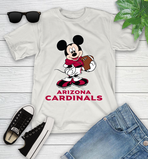 NFL Football Arizona Cardinals Cheerful Mickey Mouse Shirt Youth T-Shirt 12