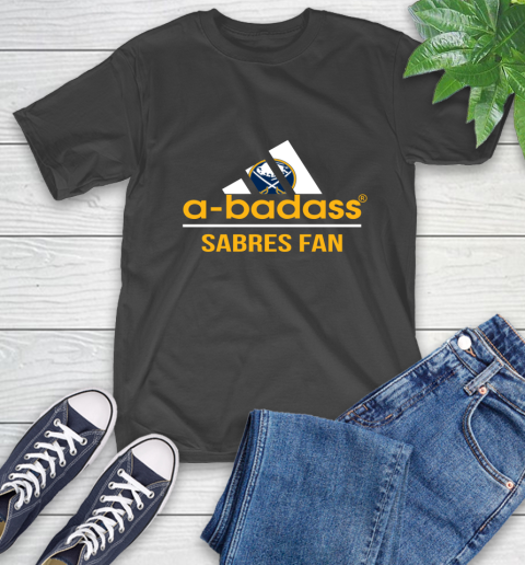 NHL A Badass Buffalo Sabres Fan Adidas Hockey Sports T-Shirt