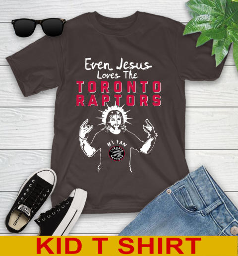 Toronto Raptors NBA Basketball Even Jesus Loves The Raptors Shirt Youth T-Shirt 6