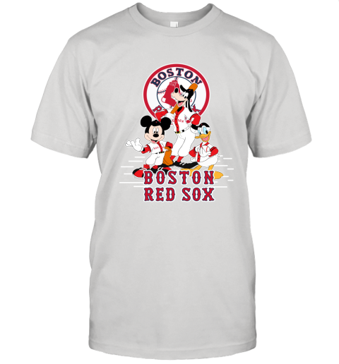 Boston Red Sox Mickey Donald And Goofy Baseball Unisex Jersey Tee