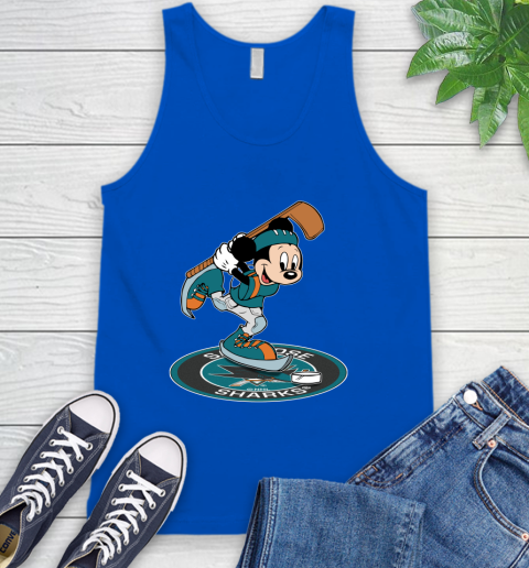 NHL Hockey San Jose Sharks Cheerful Mickey Disney Shirt Tank Top 5