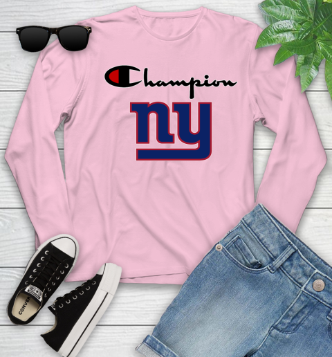 NFL Football New York Giants Champion Shirt Youth Long Sleeve 8