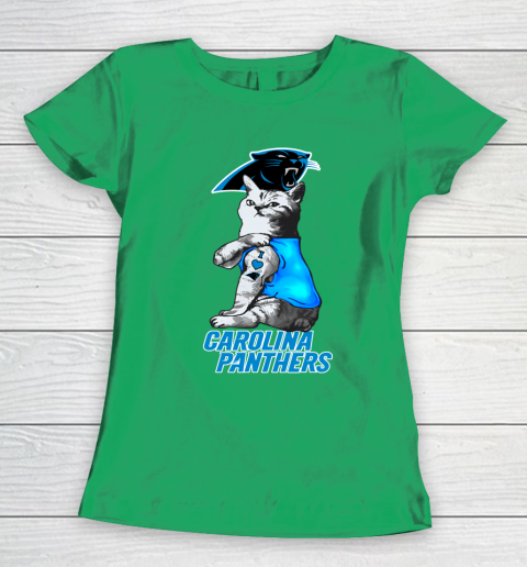 NFL Football My Cat Loves Carolina Panthers Women's T-Shirt 5