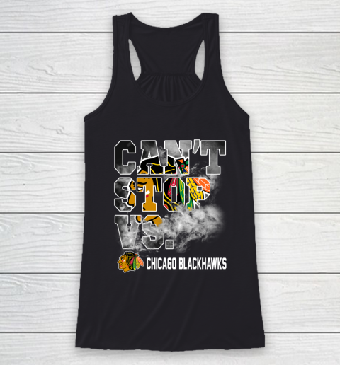 NHL Chicago Blackhawks Hockey Can't Stop Vs Racerback Tank