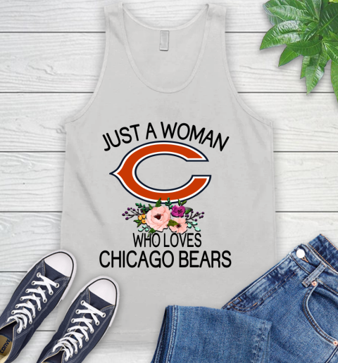NFL Just A Woman Who Loves Chicago Bears Football Sports Tank Top