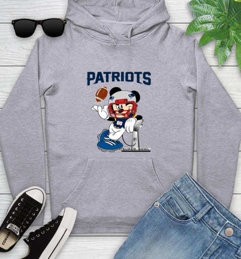 NFL New England Patriots Mickey Mouse Disney Super Bowl Football T Shirt Youth Hoodie 6