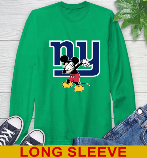 New York Giants NFL Football Dabbing Mickey Disney Sports Long Sleeve T-Shirt 7