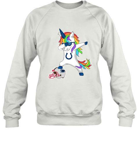 Football Dabbing Unicorn Steps On Helmet Indianapolis Colts Sweatshirt