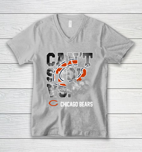 NFL Chicago Bears Can't Stop Vs V-Neck T-Shirt 3