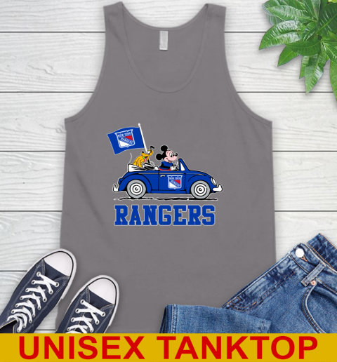 NHL Hockey New York Rangers Pluto Mickey Driving Disney Shirt Tank Top 7