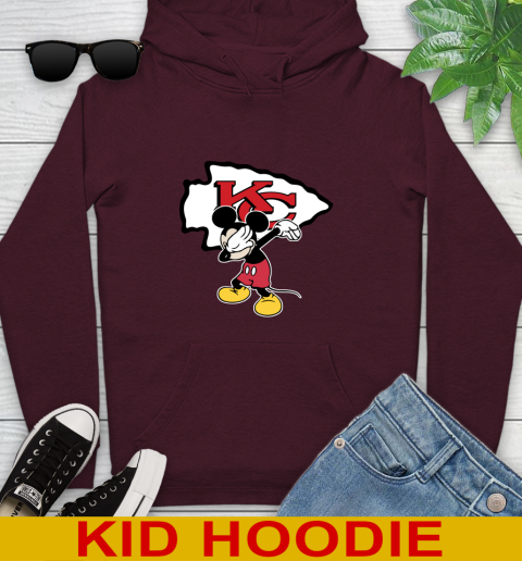 Kansas City Chiefs NFL Football Dabbing Mickey Disney Sports Youth Hoodie 7