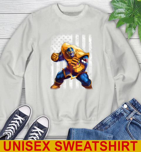 NFL Football Kansas City Chiefs Thanos Marvel American Flag Shirt Sweatshirt 5