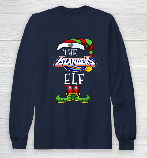 New York Islanders Christmas ELF Funny NHL Long Sleeve T-Shirt 2