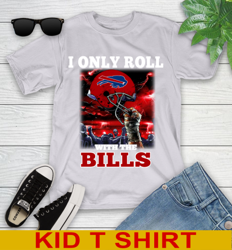 Buffalo Bills NFL Football I Only Roll With My Team Sports Youth T-Shirt 4