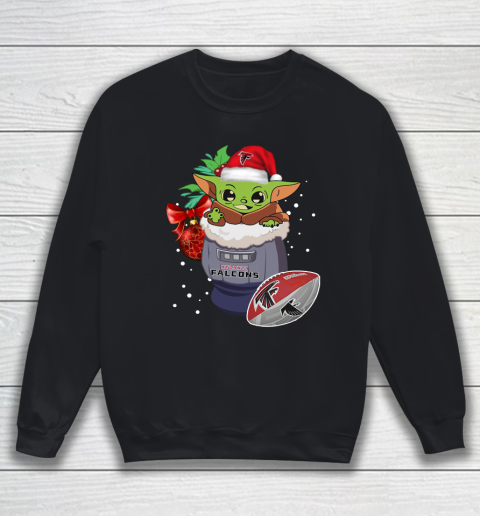 Atlanta Falcons Christmas Baby Yoda Star Wars Funny Happy NFL Sweatshirt