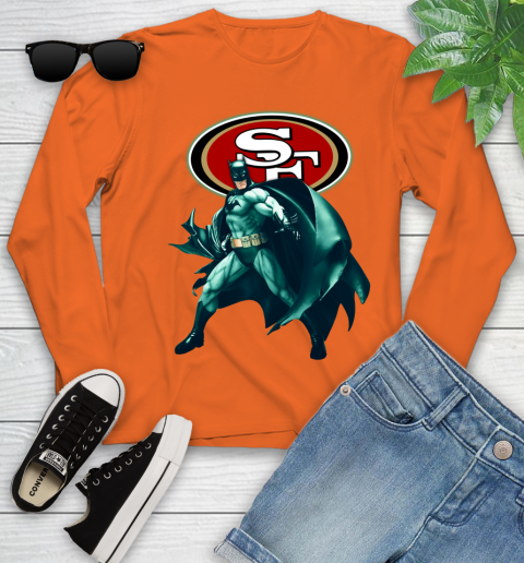 NFL Batman Football Sports San Francisco 49ers Youth Long Sleeve 4