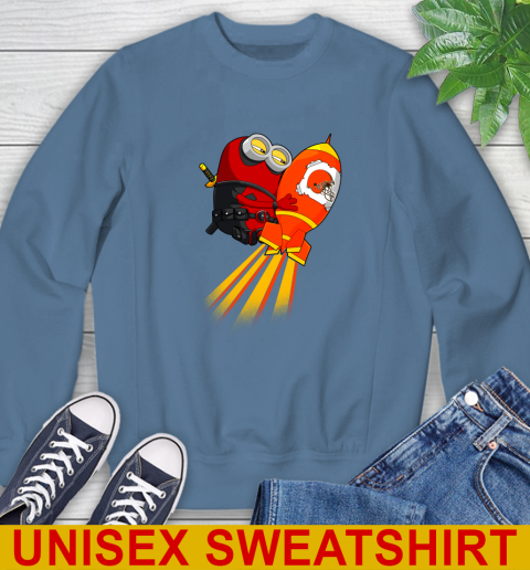 NFL Football Cleveland Browns Deadpool Minion Marvel Shirt Sweatshirt 10