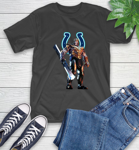 NFL Thanos Gauntlet Avengers Endgame Football Indianapolis Colts T-Shirt 2