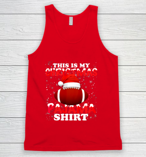 Football Christmas Gifts Santa Hat Funny Xmas Pajamas Tank Top 5