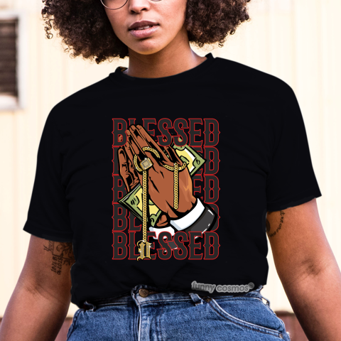 Air Jordan 5 Alternate 90 Matching Sneaker Tshirt Drake Blessed Black and Red Jordan Tshirt