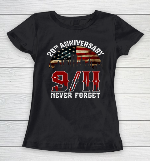 Never Forget 9 11 20th Anniversary Patriot Day 2021 Women's T-Shirt