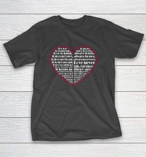 Love is patient love is kind Valentine Hearts Valentines day T-Shirt