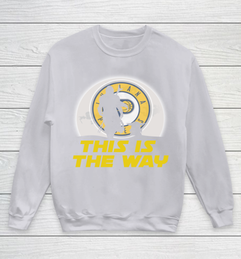 Indiana Pacers NBA Basketball Star Wars Yoda And Mandalorian This Is The Way Youth Sweatshirt 3